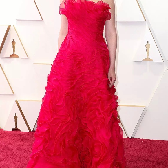 Fine Feathers red silk ball gown size 4 - Picture 11 of 15